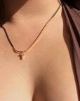 Gold Crystal Letter Necklace