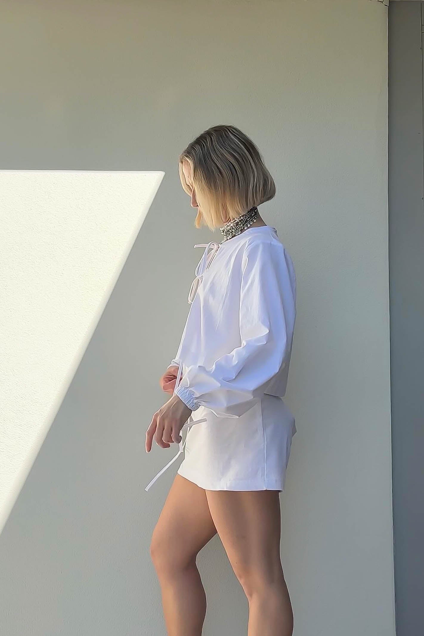 White Cotton Women's Set