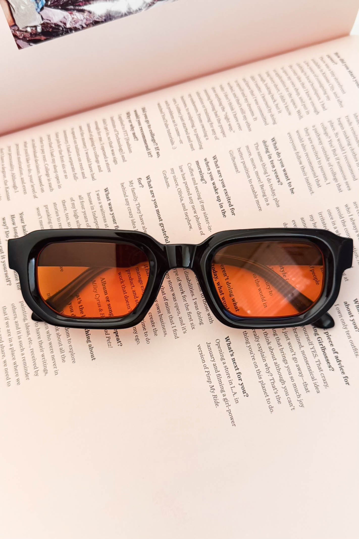 CHLOE SUNGLASSES / BLACK ORANGE – Halite Clothing