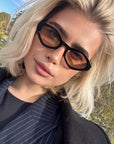 Black cat eye sunglasses