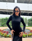 Black Long Sleeve Maxi Dress