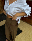 Brown Suit Pants