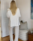 Women's cream lace pants