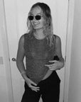 Black Mesh Tank Top