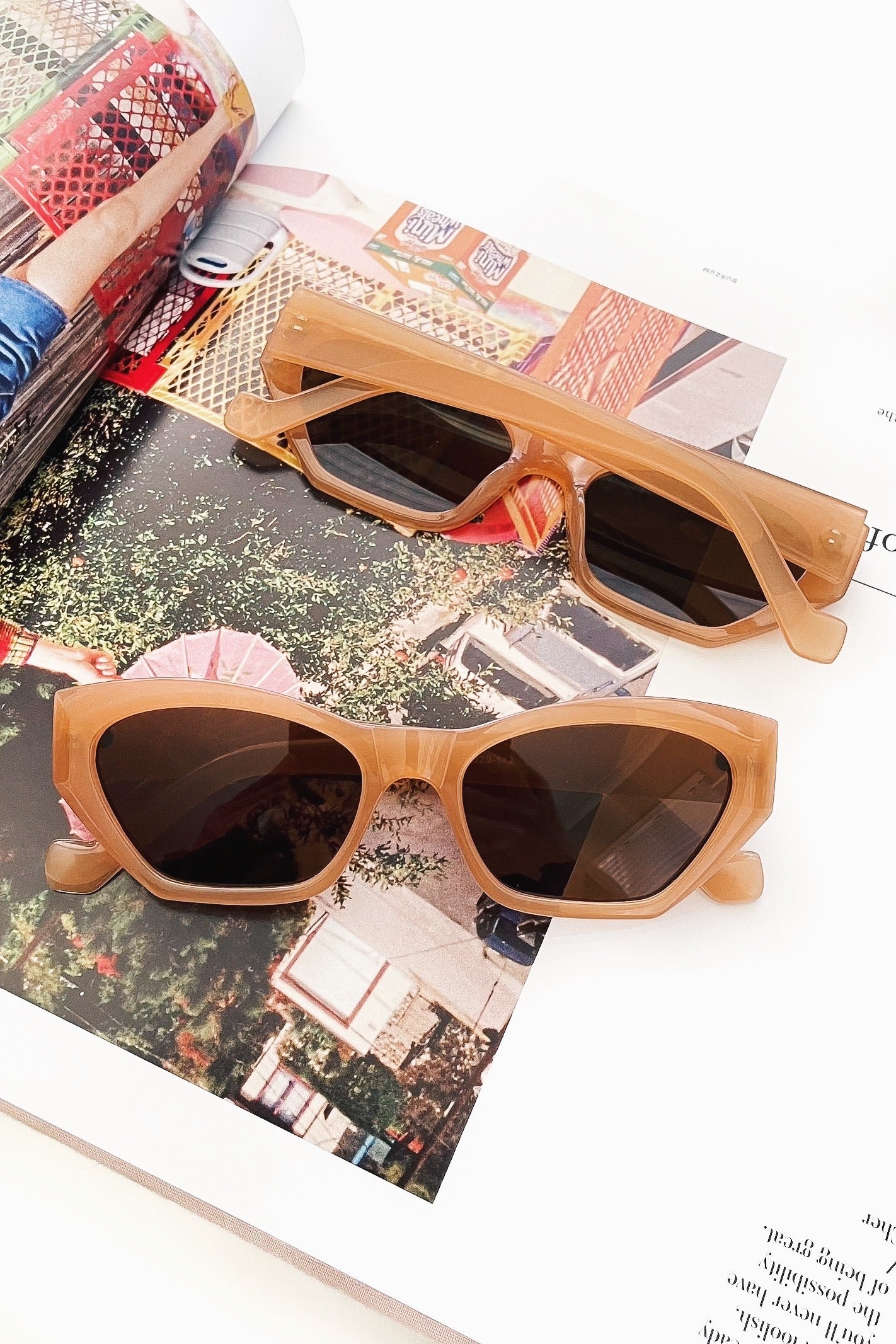 peach sunglasses