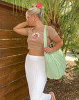 white ribbed midi skirt
