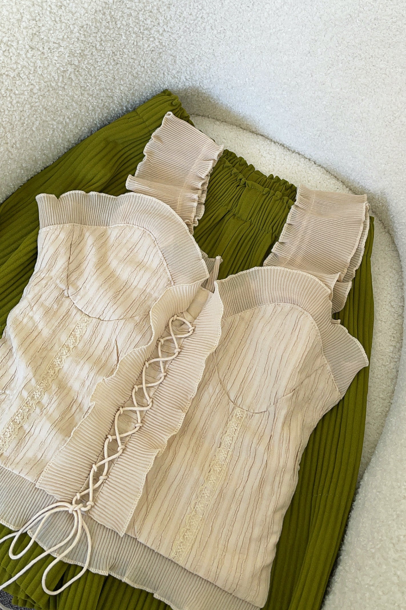 Cream Ruffle Cami