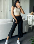 beige ribbed tank