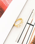 gold crystal ring
