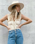 Cream Ruffle Cami