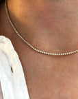 gold tennis necklace