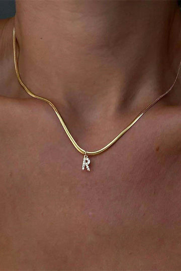 gold letter necklace