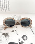 Grey Oval Sunglasses