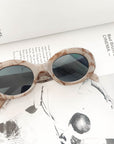 Grey Oval Sunglasses