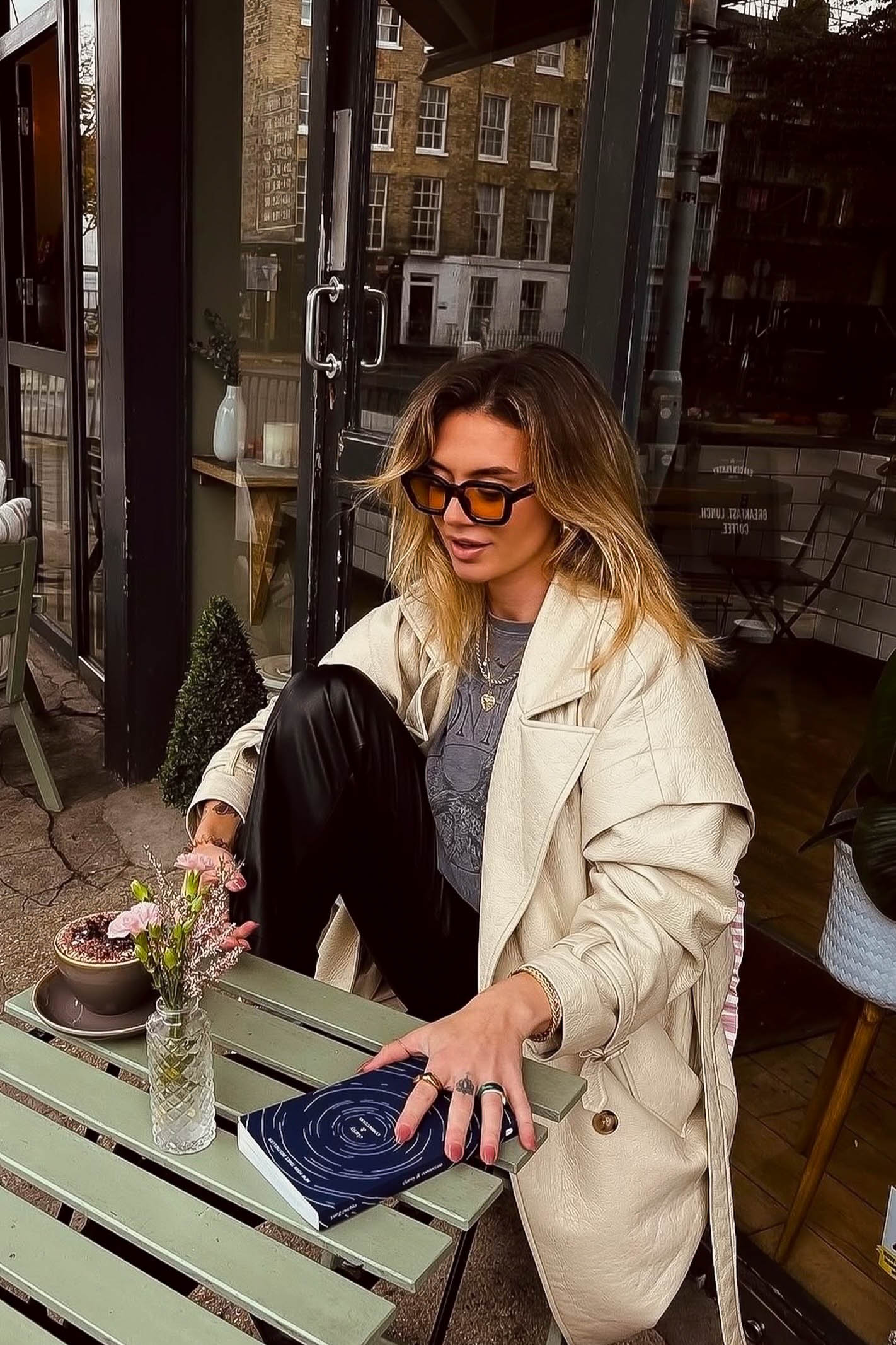 Orange lens sunglasses