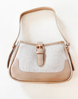 Beige Leather Shoulder Bag