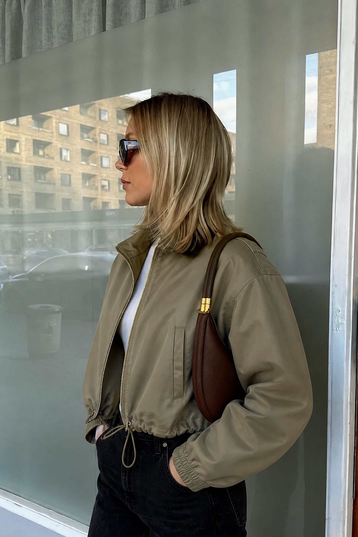Cropped Khaki Jacket