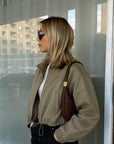 Cropped Khaki Jacket