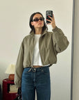 Cropped Khaki Jacket