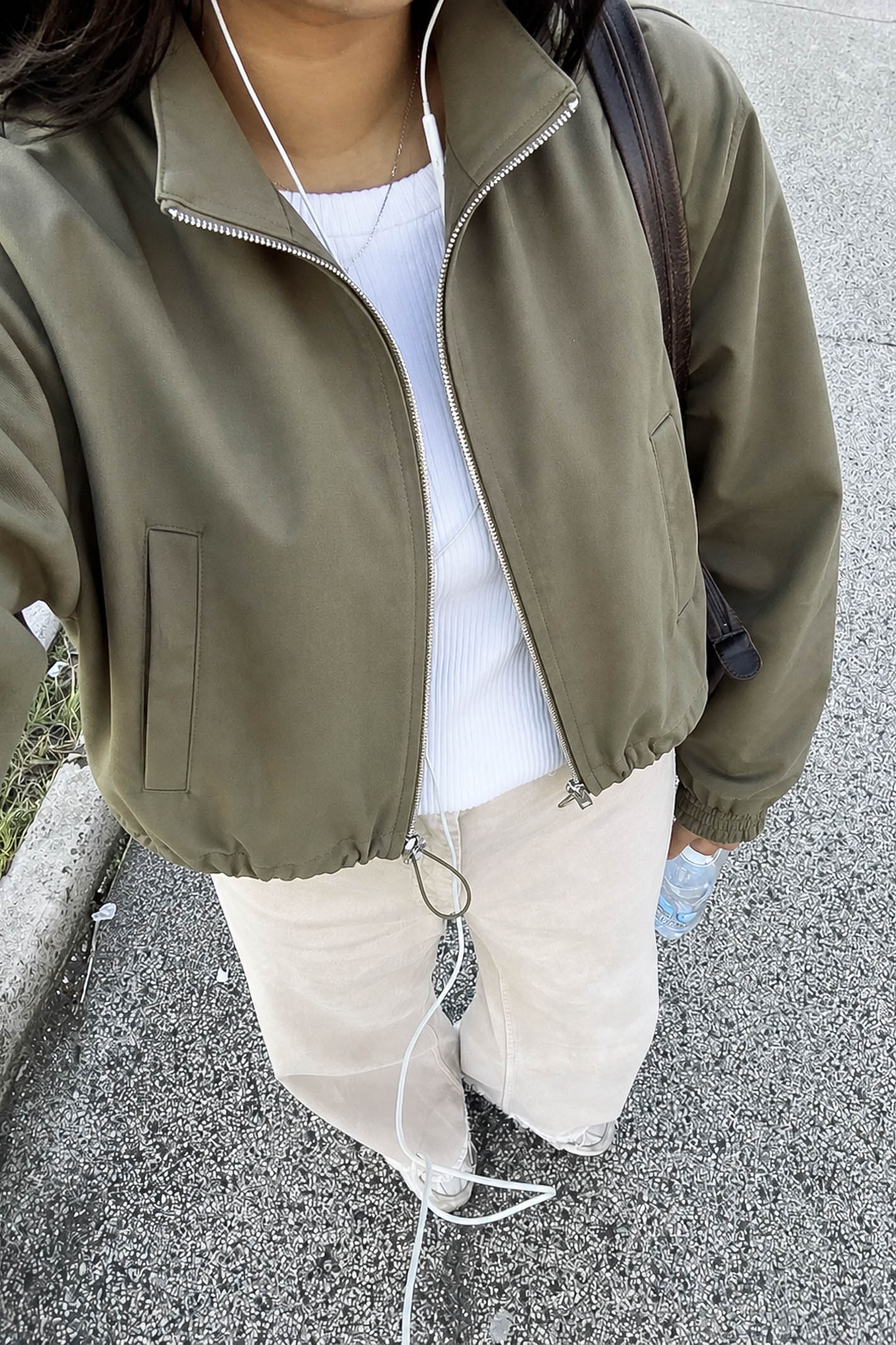 Cropped Khaki Jacket