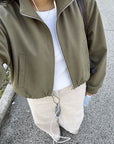 Cropped Khaki Jacket