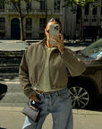 Cropped Khaki Jacket