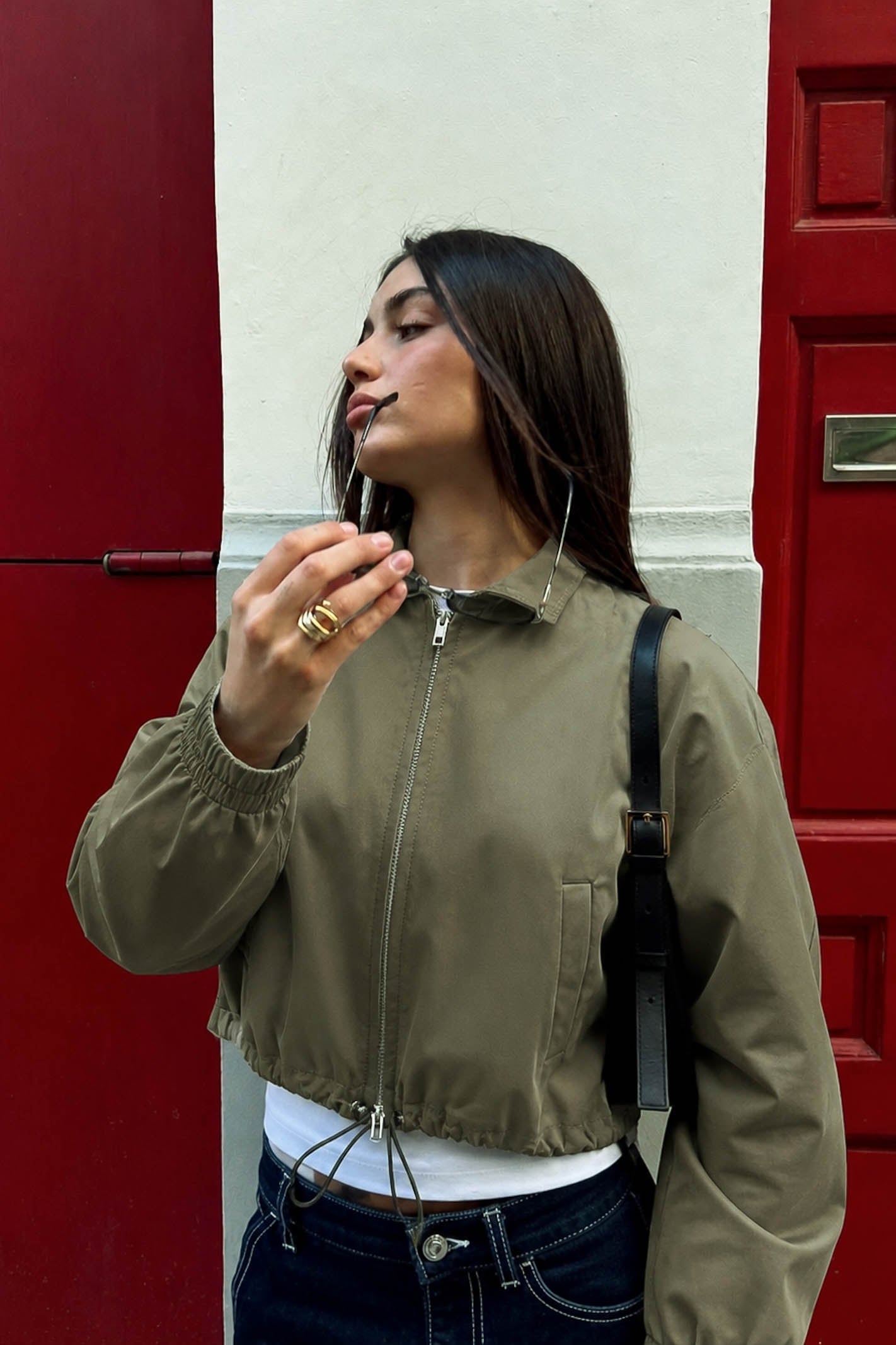 Cropped Khaki Jacket