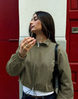 Cropped Khaki Jacket