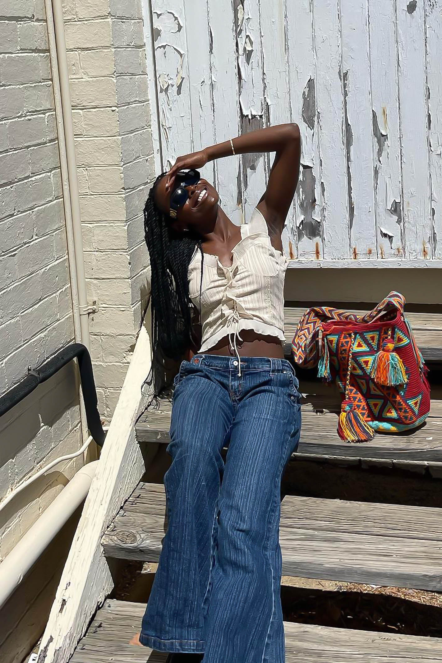 FRENCH GIRL RUFFLE TOP / CREAM – Halite Clothing