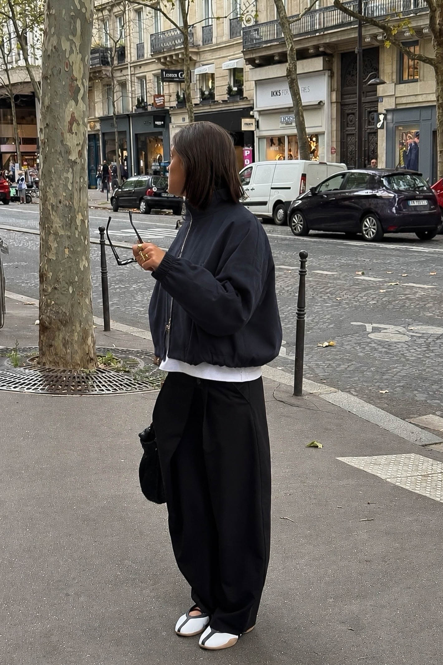 Cropped black sports jacket