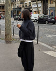 Cropped black sports jacket