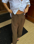 Brown Suit Pants