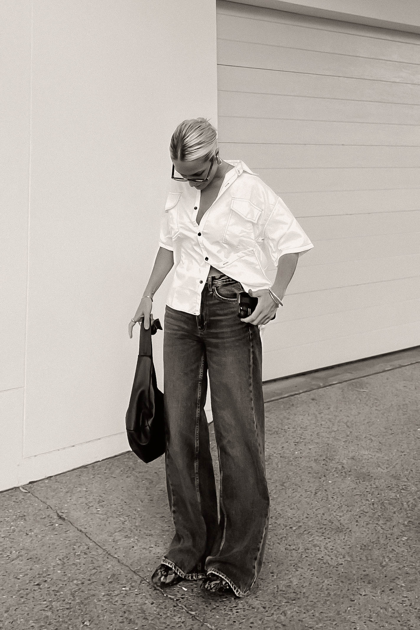 White Oversized Boyfriend Shirt