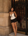 White silky cami top