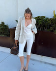 White silky cami top