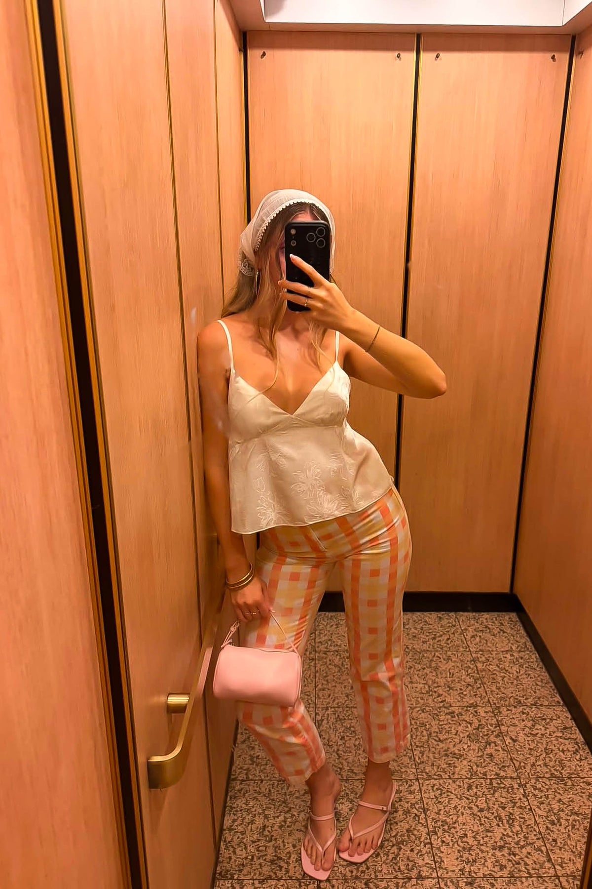 CHLOE JACQUARD SILKY CAMI / WHITE