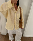 LOU OVERSIZED STRIPED SHIRT / LEMON