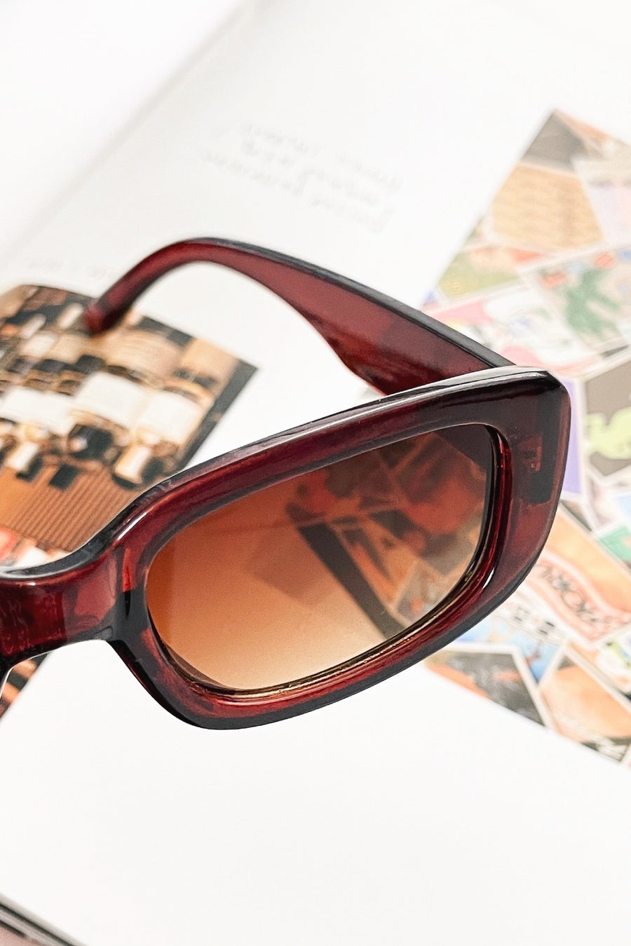 brown sunglasses