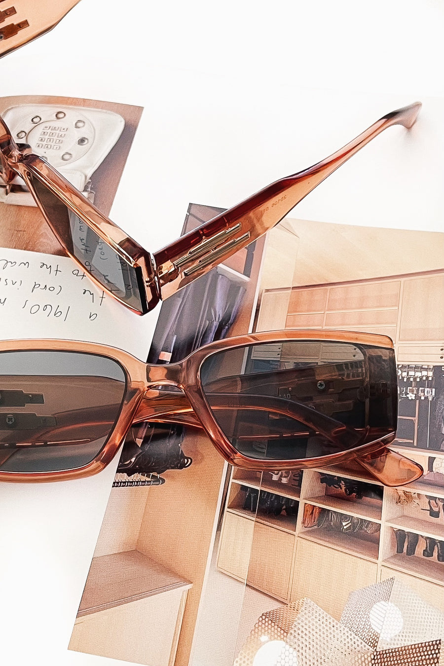 brown sunglasses