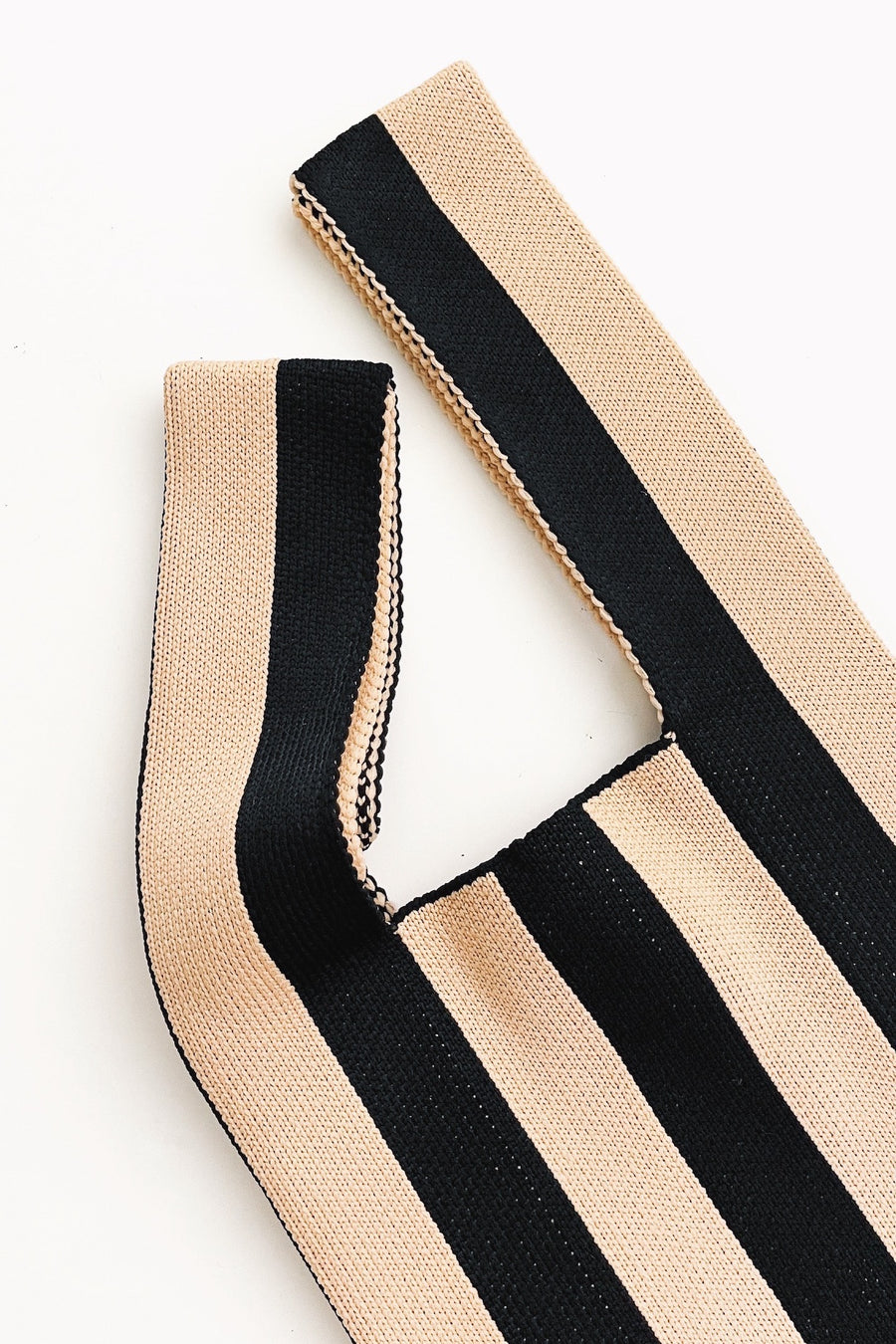 knit striped bag