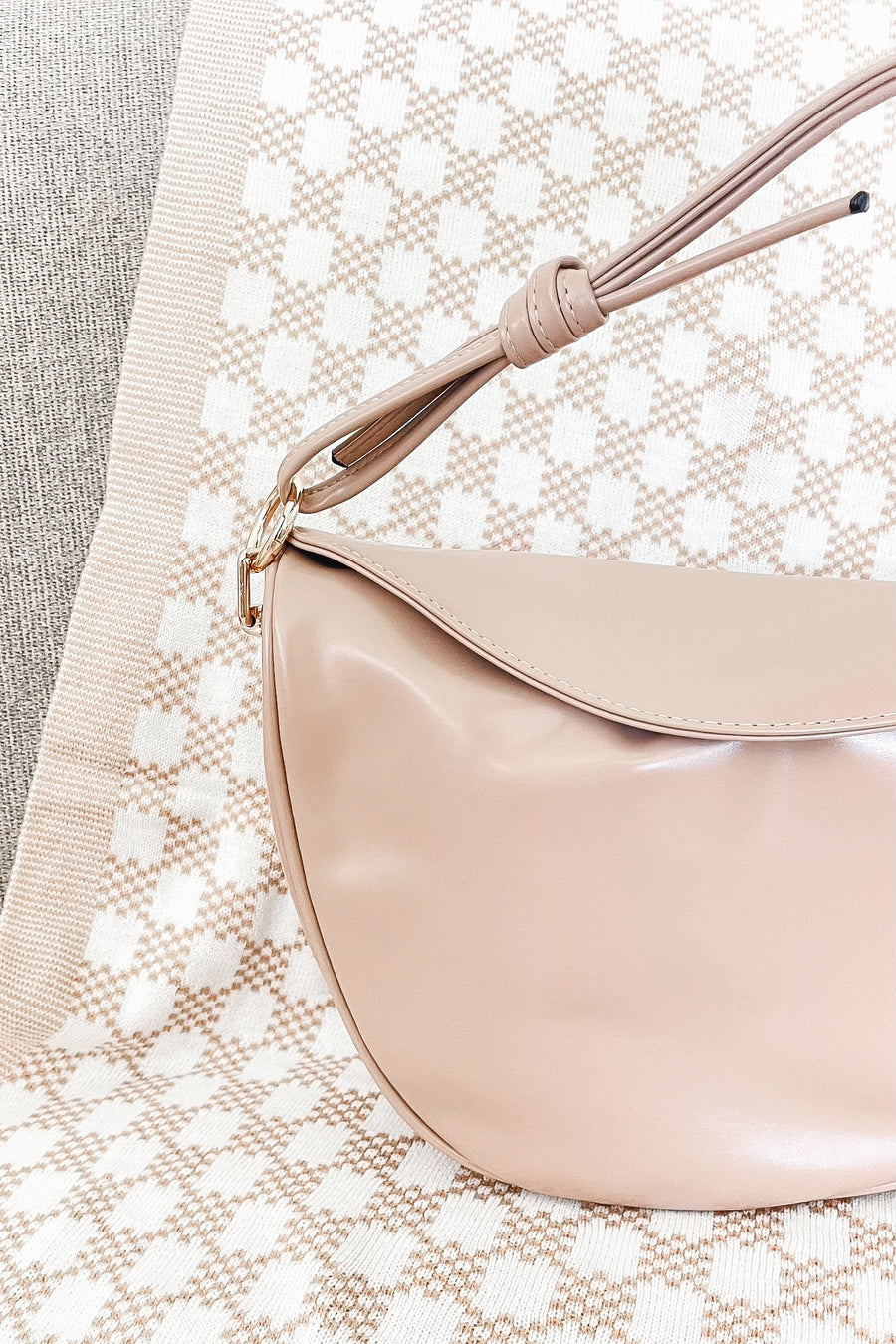 beige handbag