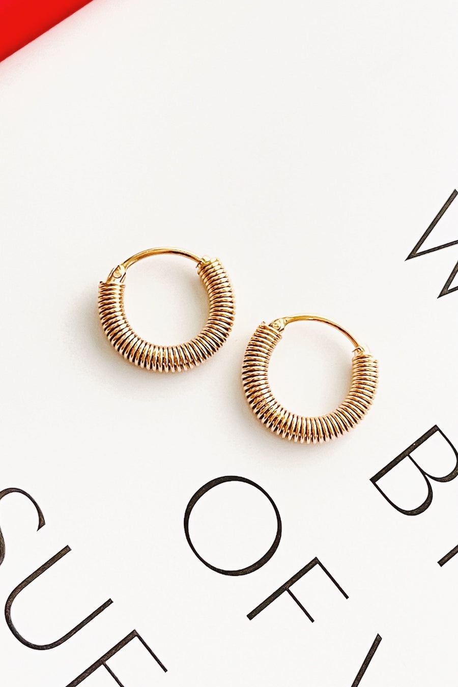 gold hoop earrings