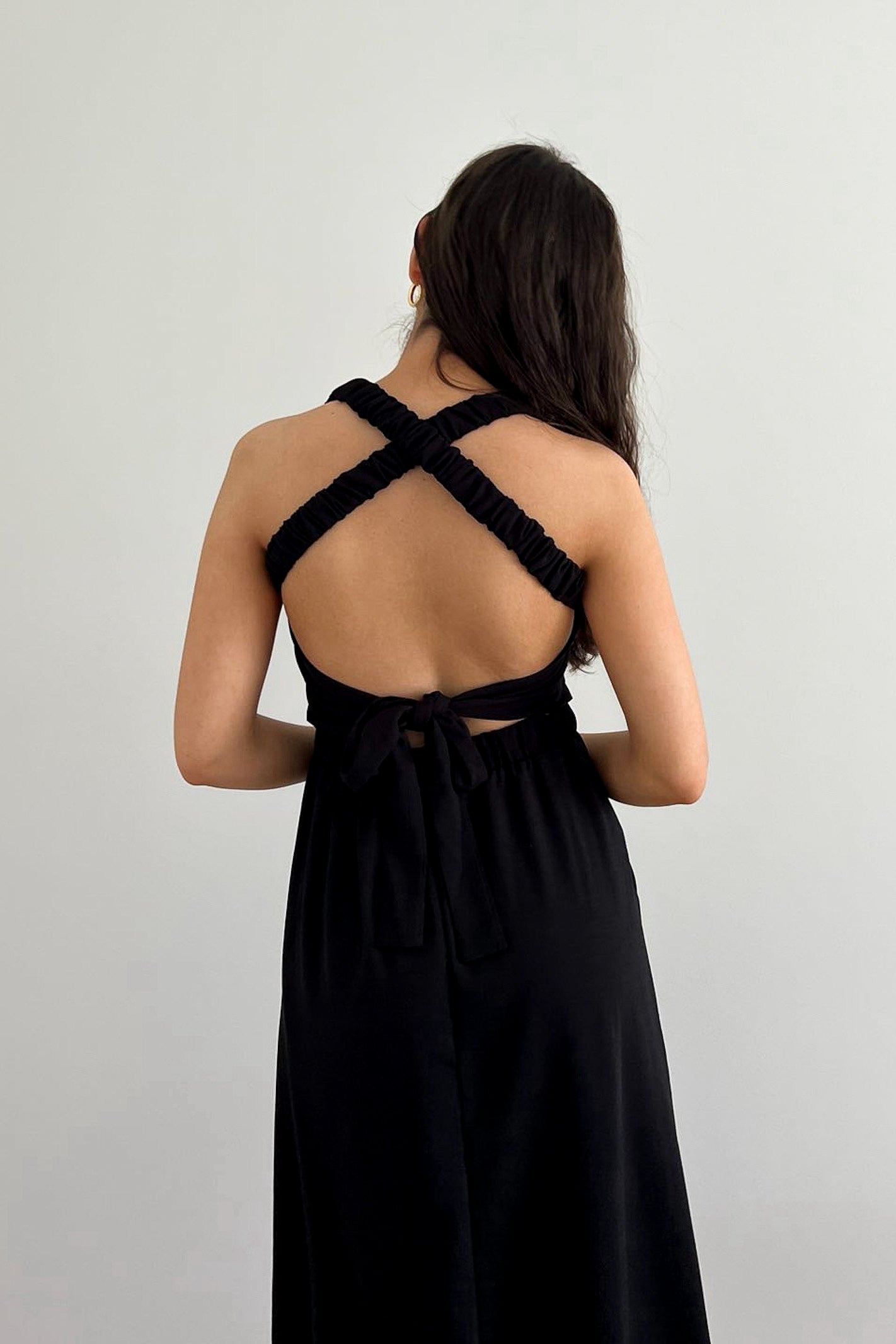 black maxi dress