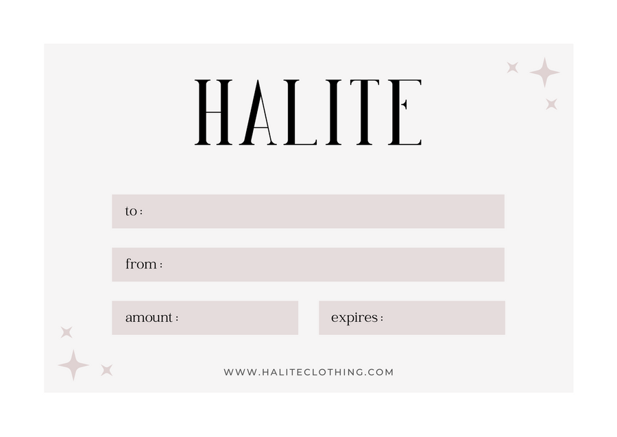 Halite Clothing Gift Card